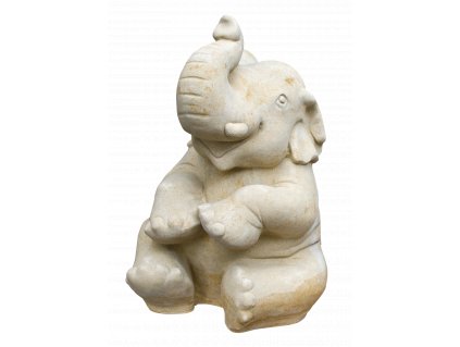 zahradní dekorace zvířat - zahradní sochy zvířat, Slon sedící  70 kg T