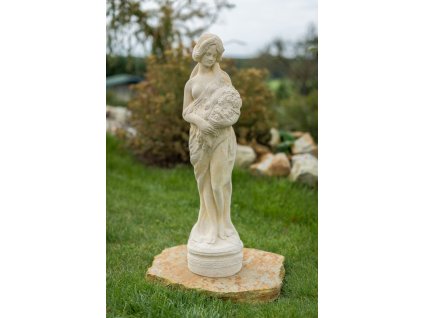zahradni socy socha soška dívka s kyticí zahradni dekorace 20kg 4