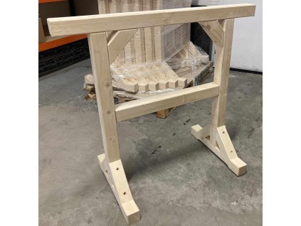 Poslední pár opravené, masivní dřevěná koza 1ks - smrkové dřevo, výška 90 cm