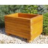 VÝPRODEJ Zahradní květináč ELEGANCE 60x90 dřevěný dubový ODSTÍN TEAK