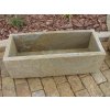 zahradní květináč délka 50cm, šířka 24cm, hloubka 19cm, 25kg, kamenný hladký z pískovce