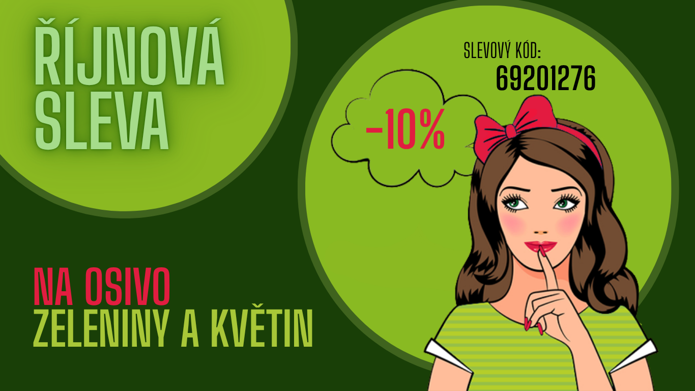 Sleva 10% na osivo zeleniny a květin