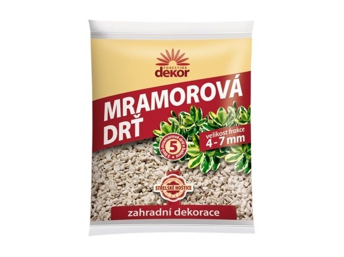 Drť mramorová 5l - 4-7mm