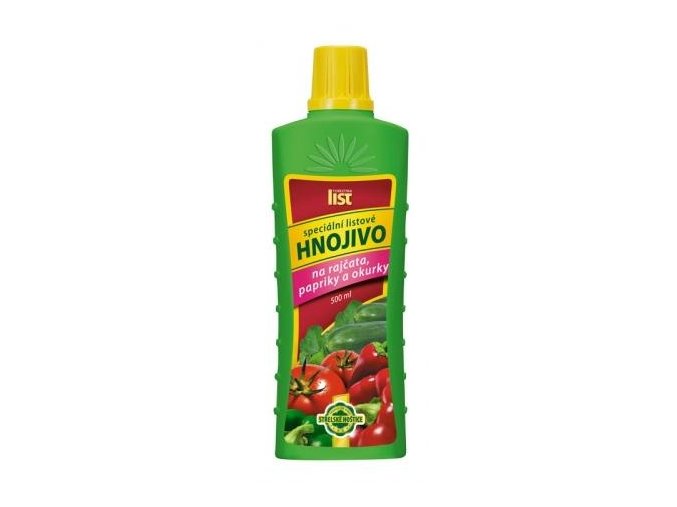 Hnojivo List na Rajčata, papriky a okurky - 500ml