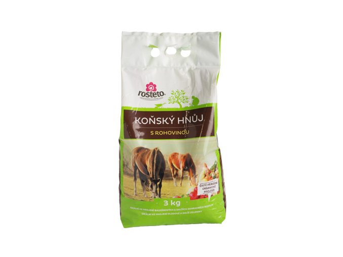 Koňský hnůj speciál s rohovinou Rosteto - 3kg