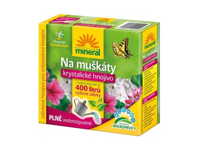 Krystalické hnojivo s lignohumátem na Muškáty - 400g