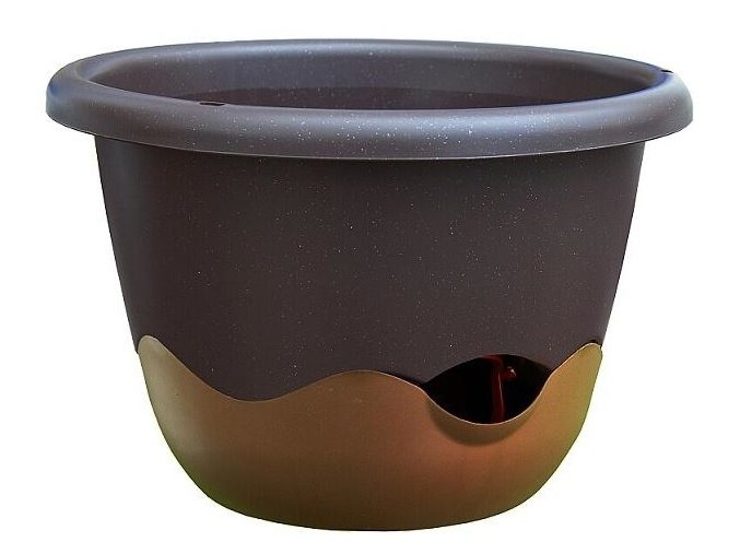 Květináč Mareta - čokoládová + bronzová 25cm