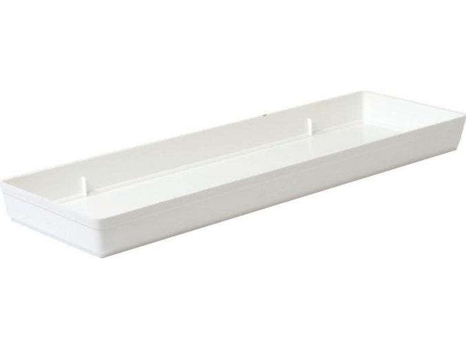 Miska pod truhlík hladká - bílá 60cm