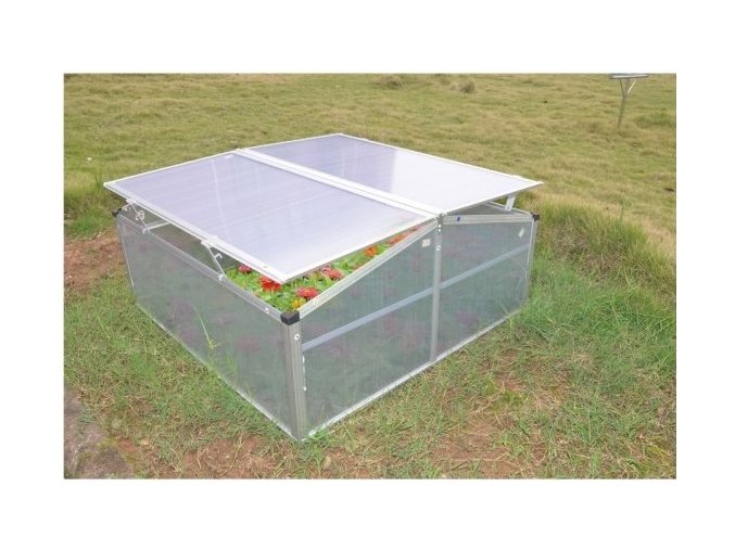 Pařeniště MINI DOUBLE 2okna polykarbonát 1m2 1x1x0,5m