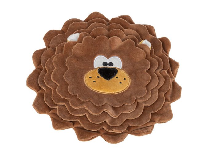 DOG ACTIVITY lev, šustící koberec na pamlsky, ø 26 cm, polyester, hnědá