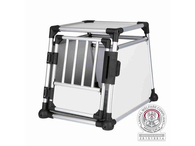 Transportní klec - hliníkový rám, pevné panely 53x61x74 cm, nosnost 20 kg