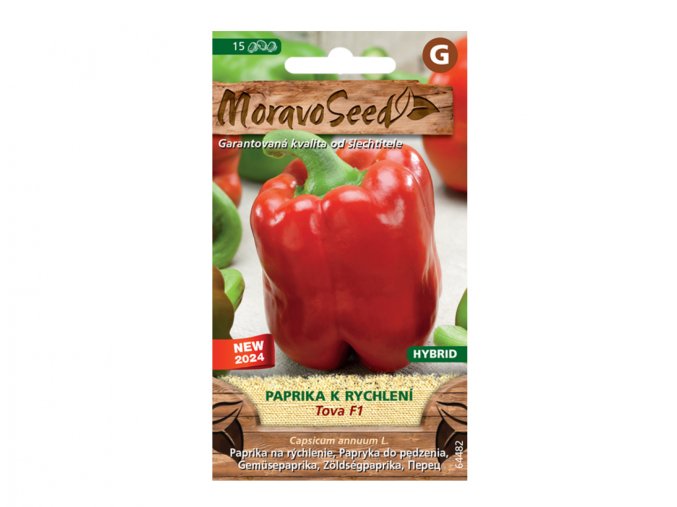 Paprika zeleninová k rychlení TOVA F1 - hybrid 64482 - Moravoseed