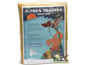 Jutová tkanina 1,3x1m - žlutá