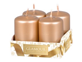 Svíčka adventní metalická lesklá - měděná