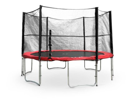 26352 trampolina g21 s ochrannou siti 430cm cervena