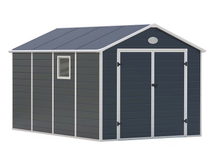 63320 1 zahradni domek g21 pah 882 241 x 366 cm plastovy sedy