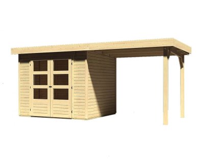 66941 dreveny domek karibu askola 3 pristavek 240 cm 73246 natur