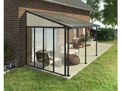 Palram Patio Cover Side wall 3m Grey Main 1