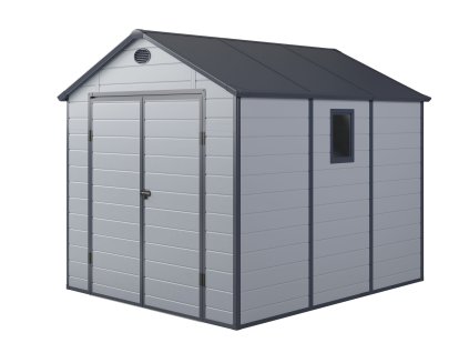 78464 zahradni domek g21 pah 670 241 x 278 cm plastovy svetle sedy