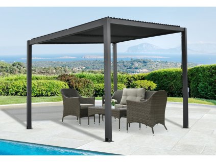 81752 hlinikova bioklimaticka pergola lanitplast standard 3x3 m lg2299