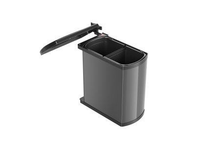 135438 hailo as duo 8 8 oko flex tmave sedy cerny vestavny odpadkovy kos