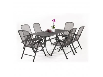 Garland Basani 6+ - sestava nábytku z tahokovu (6x pol. křeslo Savoy Basic, 1x stůl Universal)