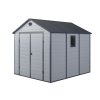 78464 zahradni domek g21 pah 670 241 x 278 cm plastovy svetle sedy