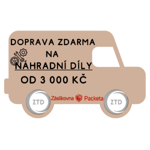 Doprava zdarma na náhradní díly od 3 000 Kč