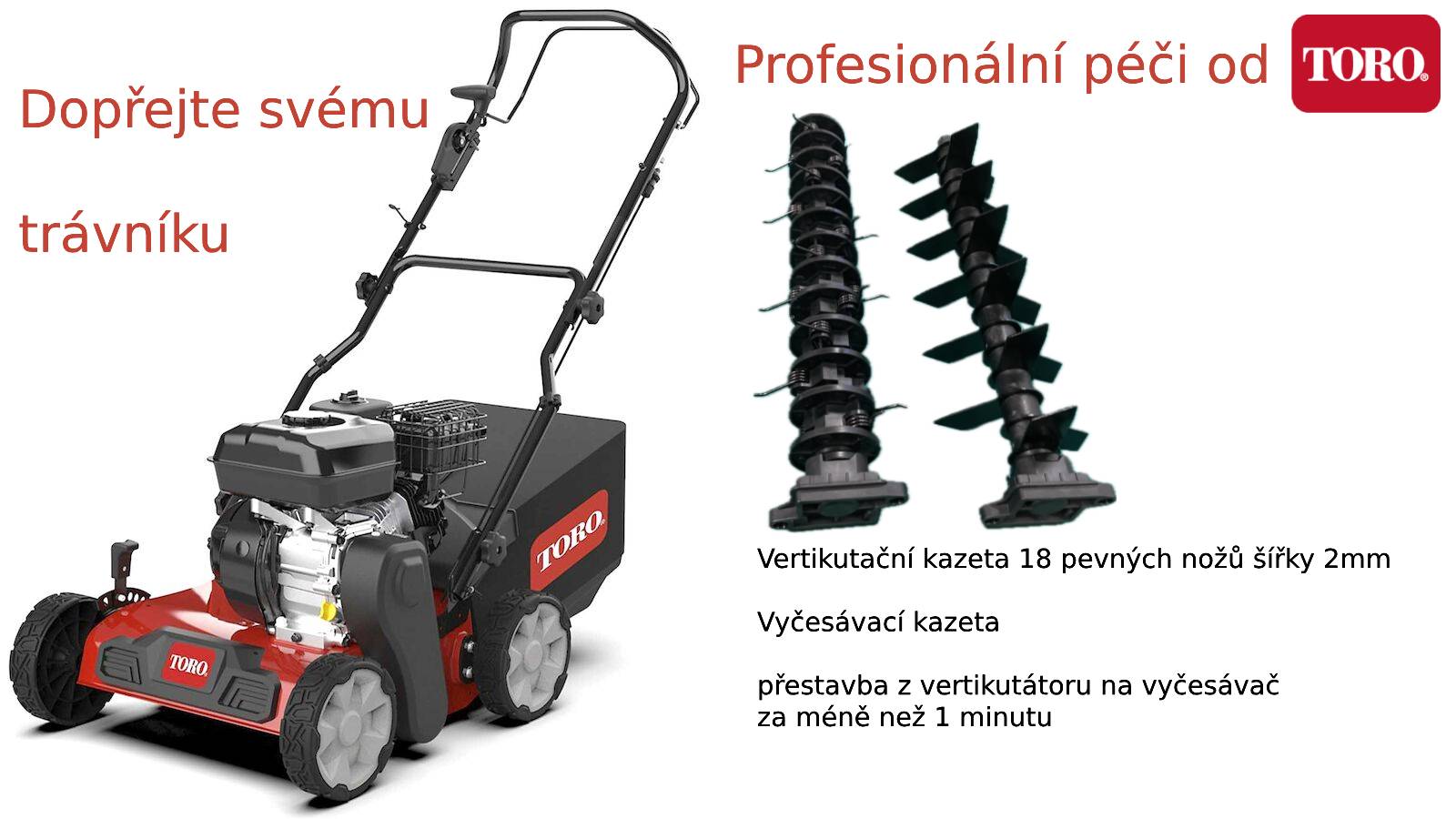 Špičkový vertikutátor a vyčesávač 2in1