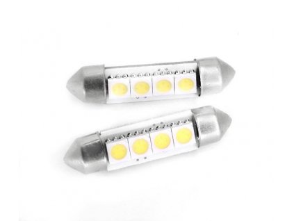 LED C5W 4 SMD 5050 bílá 42mm