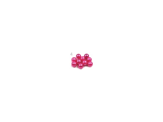 DEKORACE - kuličky / perly bez dírek růžová sytá Ø 10 mm
