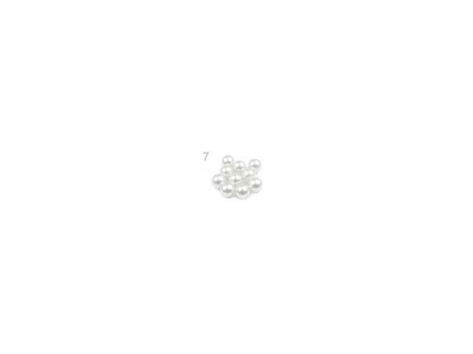 Dekorace - kuličky / perly bez dírek bílá Ø 10 mm