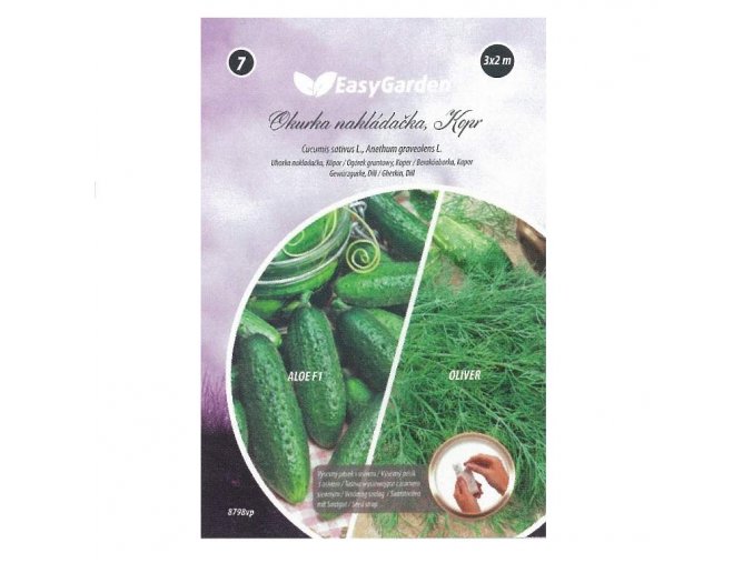 Okurka nakládačka Aloe F1, kopr OLIVER výsevní pásek