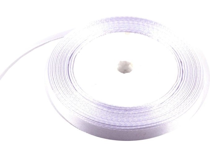 stuha satenova 1 cm x 23 m bila