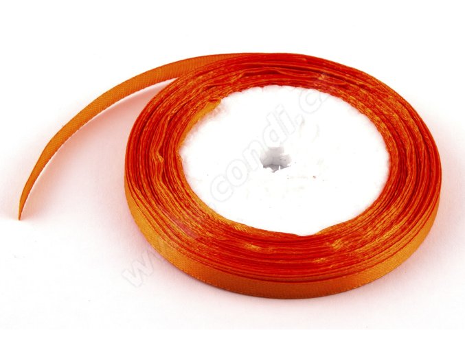 stuha satenova 0 65 cm x 23 m oranzova