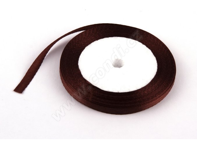 stuha satenova 0 65 cm x 23 m hneda