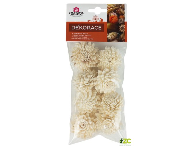 dekorace sola zinnia 4 cm 8 ks