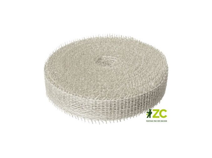 jutova stuha 4 cm x 25 m bila