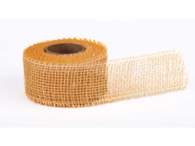 Stuha jutová jemná 5cm x 5m KRÉMOVÁ