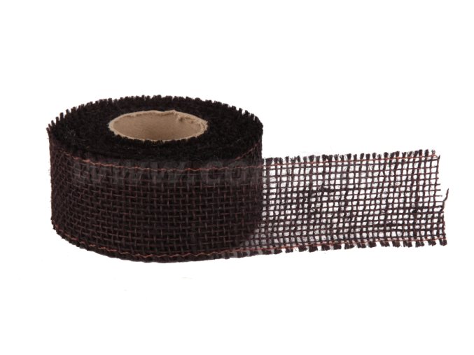 Stuha jutová jemná 5cm x 5m ČERNÁ