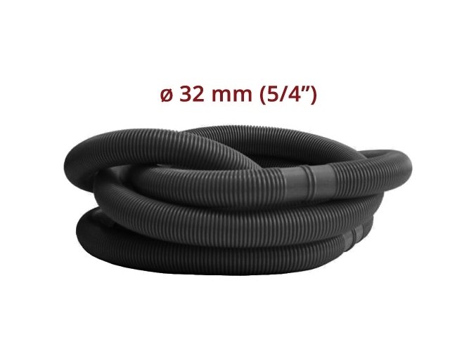 Bazénová hadice -  černá 5/4" 32 mm 1.1 m díl