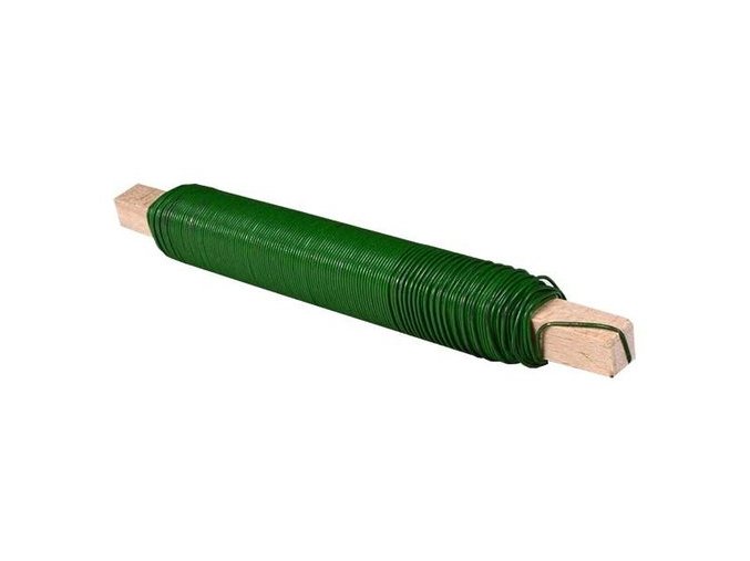 Vázací drátek - 0,65 mm, 0,1 kg, zelený