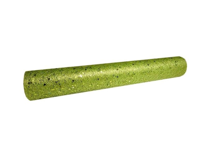 Stuha Fibre třpyt 30 cm x 4,6 m - zelená