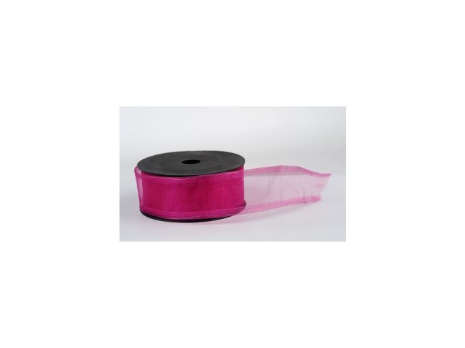 Stuha Organza 4 cm x 10 m - cyklámen
