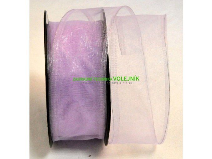 Stuha Organza 4 cm x 10 m - sv. fialová
