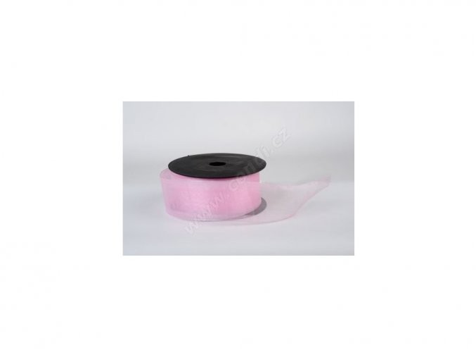 Stuha Organza 4 cm x 10 m - růžová