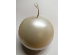 Svíčka koule -  8 cm, bílá perleť