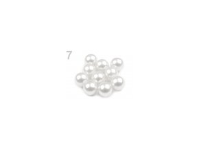 Dekorace - kuličky / perly bez dírek bílá Ø 10 mm