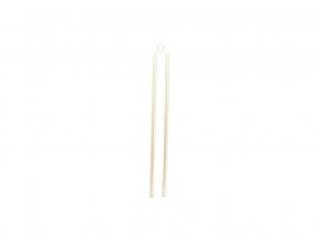 Svíčka květinová hladká 2 ks 12 x 300 mm - Perla bílá