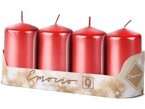 svicka valec 4 ks 40 x 80 mm metal cervena